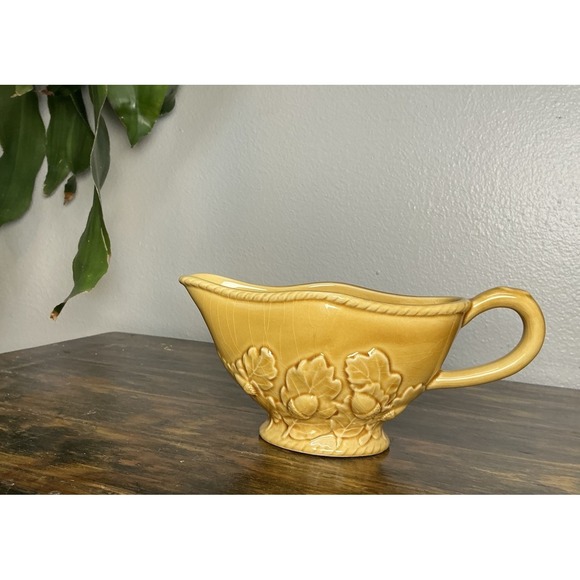 Cost Plus World Market Other - World Market Bordallo Inspired Yellow Acorn Gravy Boat